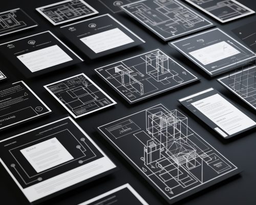 minimalist line drawing of wireframes minimalist line drawing of wireframes