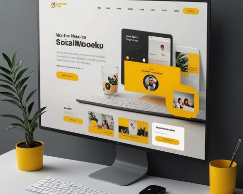 Website mockup Ai image generator Website mockup Concept, Generative Ai